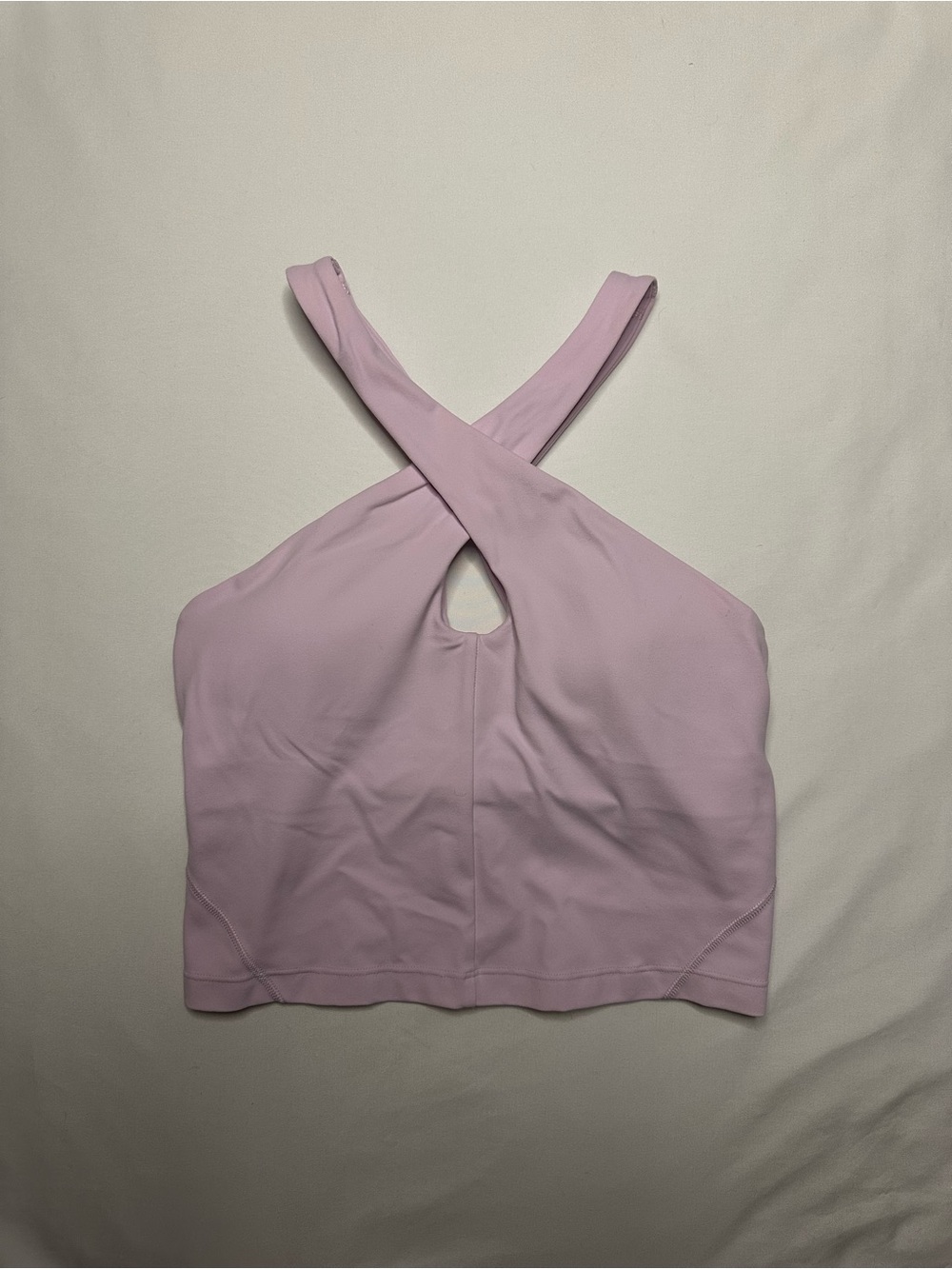 Lululemon Align Padded Crop Tank with Cross Straps Light Pink